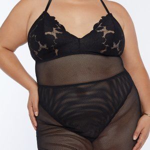 NWT Savage Fenty Floral Glow Lace and Mesh Slip Size 1X